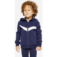 Baby's Zip-up Basic Sweatshirt - Blue/beige