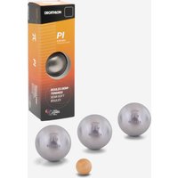 Bolas semimacias de petanca de competição em aço inoxidável pi (conjunto de 3)