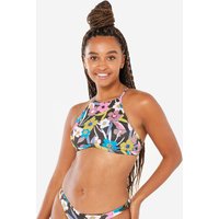 Women’s Surfing Floral Bikini Crop Top - Andrea Multicoloured