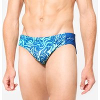 Men’s Water Polo Swimming Briefs 500 All Vai Turquoise