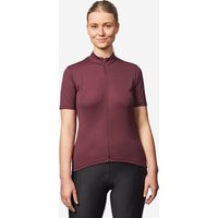 Decathlon UK VAN RYSEL Essential Women's Short-sleeved Cycling Jersey - Burgundy | FREE Click & Collect at Stores and Asda. 365 Days return available.