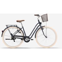 Decathlon UK Elops Low Frame Urban Cycling Bike 520 - Dark Blue | FREE Click & Collect at Stores and Asda. 365 Days return available.