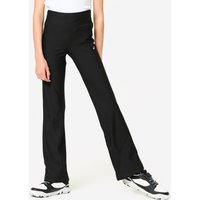 Girls High-waisted Flared Fitness Leggings - Black
