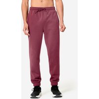 Men's Warm Jogging Bottoms - Purple/burgundy