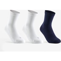 Kids High Sports Socks Tri-pack Rs 60 - White/navy