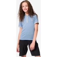 Decathlon UK BTWIN Kids' 7-11 Years Expl500 Short-sleeved Cycling Jersey - Blue | FREE Click & Collect at Stores and Asda. 365 Days return available.