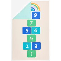 Microfibre Swimming Towel Size Xl 110 X 175 cm Print Game Light Blue