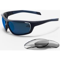 Decathlon UK Decathlon Cycling Glasses Perf 100 Pack Interchangeable Cat 0+3 Lenses - Blue | FREE Click & Collect at Stores and Asda. 365 Days return available.