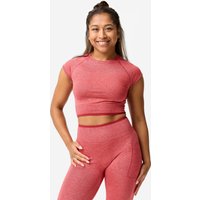 Women's Weight Training Seamless Crop Top - Red / Pink