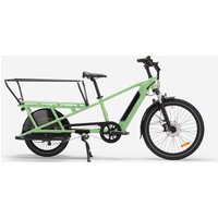 Decathlon UK BTWIN E-three 500 Longtail Electric Cargo Bike - Sorbet Green | FREE Click & Collect at Stores and Asda. 365 Days return available.