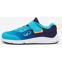 Kids’ Breathable Rip-tab Barefoot Shoes - Stepper Sporty Blue And Orange