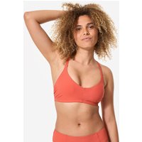 Women’s Swimming Textured Crop Top Swimsuit Top - Lila Simy Terracotta
