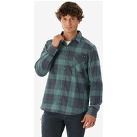 Men’s Long-sleeved Hiking Shirt Travel 500 Warm - Green