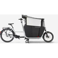 Bicicleta elétrica de carga com caixa frontal uso familiar f900e branco polar