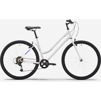 Decathlon UK ROCKRIDER Expl 50 Low Frame Hybrid Bike - Grey | FREE Click & Collect at Stores and Asda. 365 Days return available.