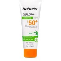 Babaria Aloe Vera Facial Fluid For Sensitive Skin SPF 50+ 75ml