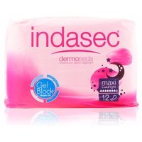 Indasec Dermoseda Good Night Maxi Incontinence Pads 12 Units
