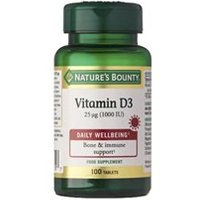 Nature's Bounty Vitamin D3 1000 Iu 100 Tablets