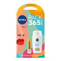 Nivea Sun Invisible Daily Fluid SPF50 + Liposan SPF50 Pack 2 Pcs