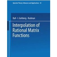 Interpolation of Rational Matrix Functions Interpolation of Rational Matrix Functions