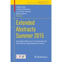 Extended Abstracts Summer 2015 Extended Abstracts Summer 2015