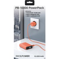 RealPower Powerbank PB-10000 Set orange 10.000mAh