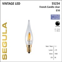SEGULA LED French Kerze klar E10 1,5W 2200K dimmbar