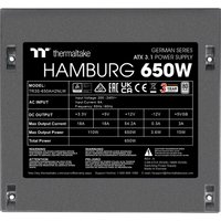 Netzteil Thermaltake Hamburg 650W ATX3.1 80+ Black retail