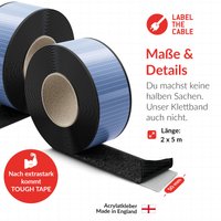 LTC Klettrolle Tough Tape Strap 5mx50mm Bündeln&Ordnen schw