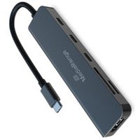 MediaRange HUB USB-C 6 in 1 Multiport Adapter, silber