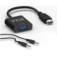INCA Adapter IHTV-7TS HDMI> VGA St.+ USB Audio 1080P SW retail - Adapter - Audio/Multimedia