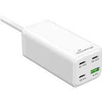 MediaRange Ladestation 100W 4-Port 1xUSB-A/3xUSB-C GaN, weiß