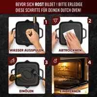 Gusskönig Eingebrannte Grillpfanne 30cm