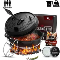 Gusskönig Klassisch Dutch Oven Set 7 L ohne Füße