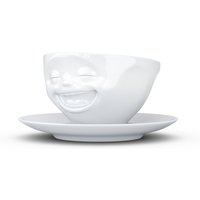 FIFTYEIGHT Kaffeetasse 200ml - Lachend weiß