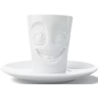 FIFTYEIGHT Espresso Mug mit Henkel 80ml - Witzig weiß