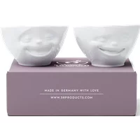 FIFTYEIGHT Schälchen-Set 200ml - Lachend & Zwinkernd weiß
