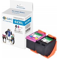 G&G XL-Patrone Multipack kompatibel mit HP 62XL BK + COL