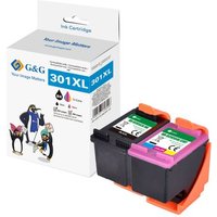 G&G High Quality Patronen 2er Set für HP 301XL BKxC
