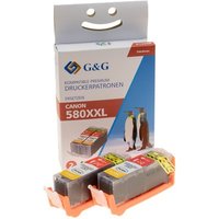 G&G XXL-Patronen 2er Set kompatibel mit Canon PGI-580BK XXL
