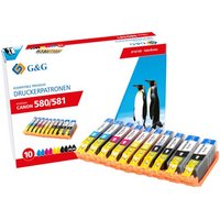 G&G XXL-Patronen 10ner Set für Canon PGI-580/ CLI-581
