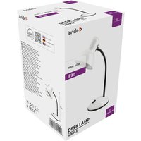 Avide Basic Tischleuchte Simple Weiß flexibler Schwanenhals