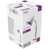 Avide Basic Tischleuchte Clipbar Weiß 15W