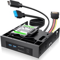 GRAUGEAR USB-HUB+Kartenleser Frontpanel m. 2,5" SSD Rahmen