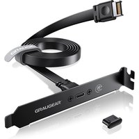 GRAUGEAR Erweiterungskabel USB-C m. PCI Slotblech PC-Gehäuse