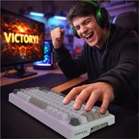 INCA Gaming Tastatur RGB/GraySwitch/USB-C/BT 2.00m weiß