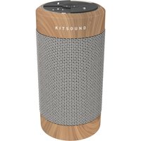 Kitsound Diggit 55 Portable Bluetooth Speaker, Natural Wood