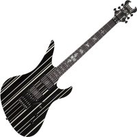 Schecter Synyster Brauch Gloss Black mit silbernen Nadelstreifen