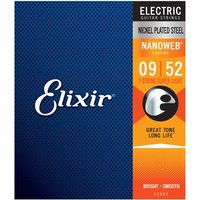 Elixir NANOWEB Coated 7 String E-Gitarre Saiten 9-52