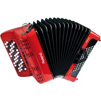 Roland FR1X Kompaktes Knopfgriff-Akkordeon V-Accordion mit Lautsprechern rot